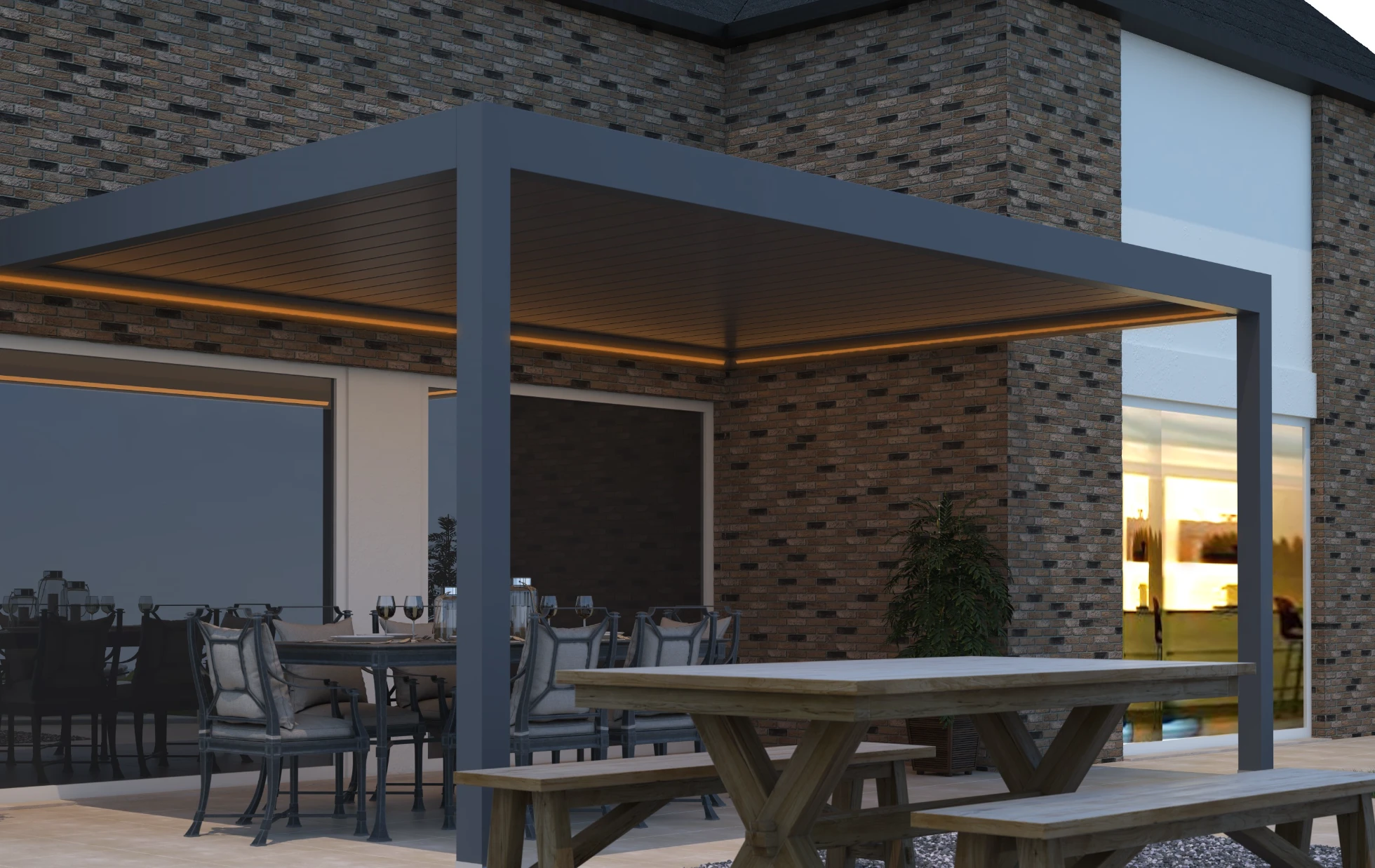 pergola mit lamellendach