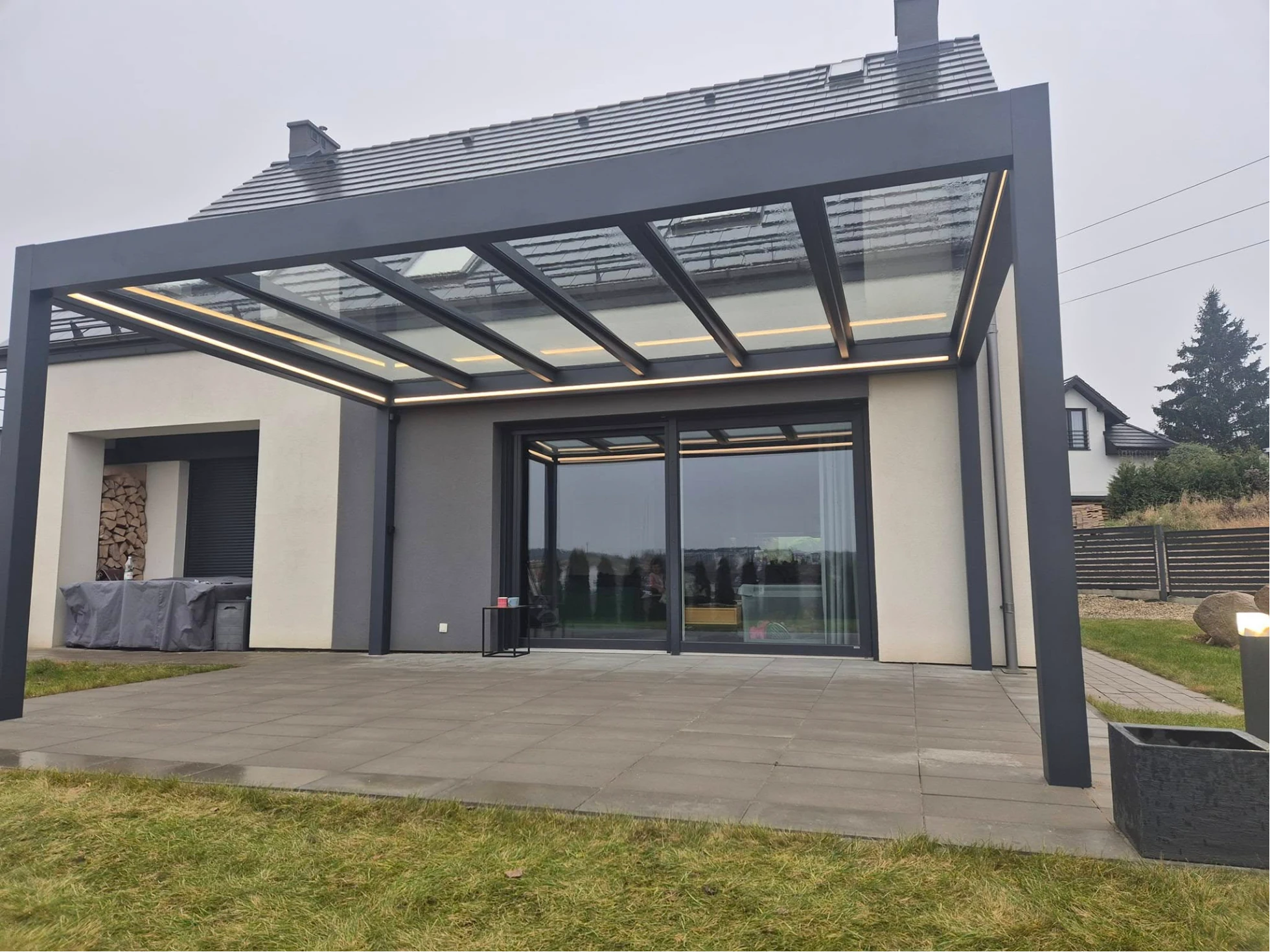terrassenüberdachung glas